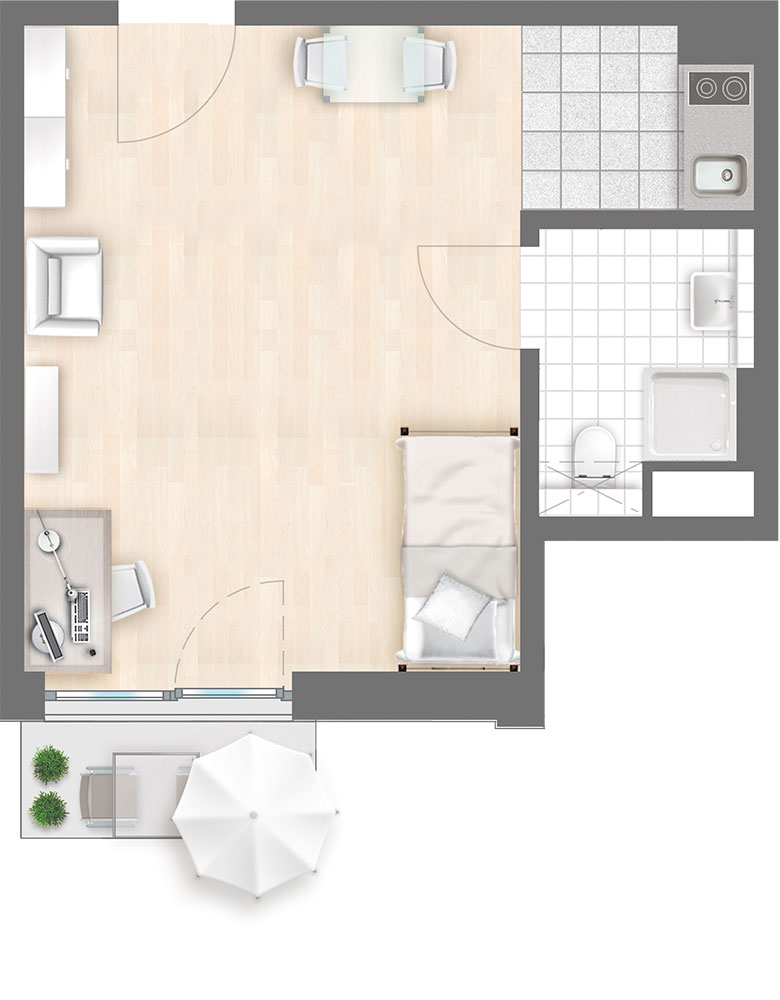 New student apartments in Munich from € 535 upwards » Studio M2
